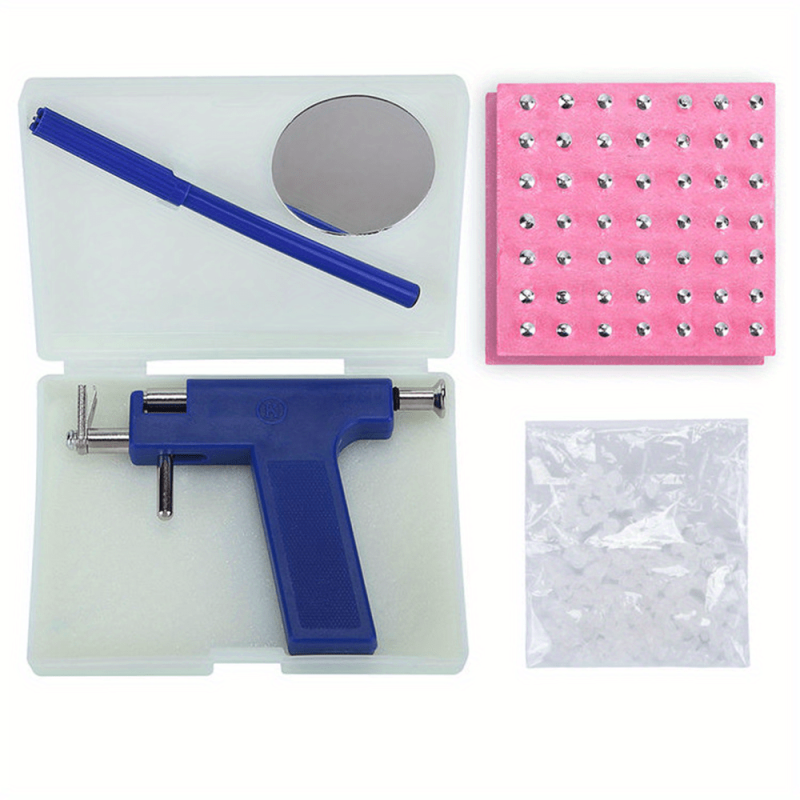 Ear Piercing Gun Tool Set 98pcs Ear Studs Steel Safety Pierce Tool