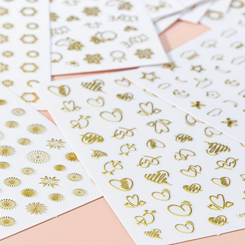 16 Sunflower Nail Art Stickers Self Adhesive DIY Nail Decals Water Resistant