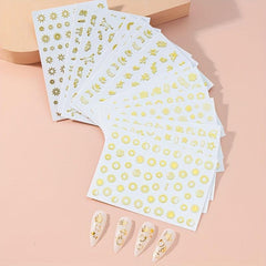 16 Sunflower Nail Art Stickers Self Adhesive DIY Nail Decals Water Resistant