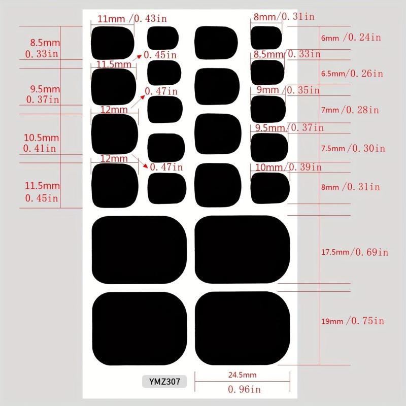 Waterproof Toenail Polish Stickers Full Cover Toenail Art Decal