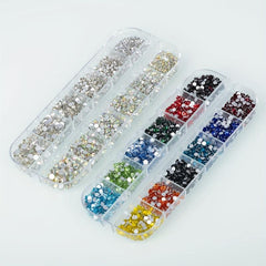 5280 Pcs Nail Art Rhinestones with Tweezers and Drill Pen Clear Colorful