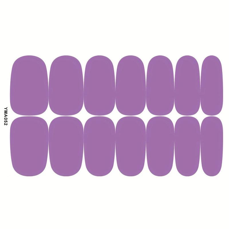 8 Sheets Nail Polish Sticker Self Adhesive Gel Nail For DIY Solid