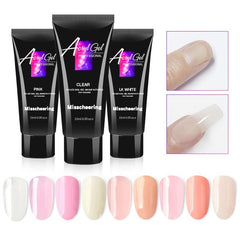 DIY Poly Nail Extension Gel for Beginners - Clear Pink and Colors