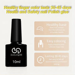 2pcs Milky Nude Gel Nail Polish Set Soak Off Kit for Salon or At Home Manicure