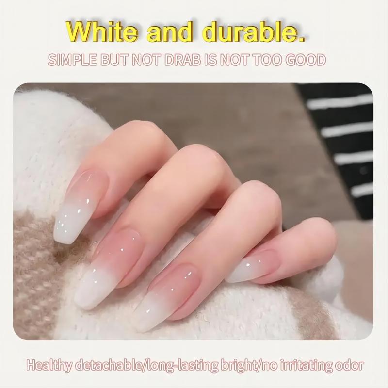 2pcs Milky Nude Gel Nail Polish Set Soak Off Kit for Salon or At Home Manicure