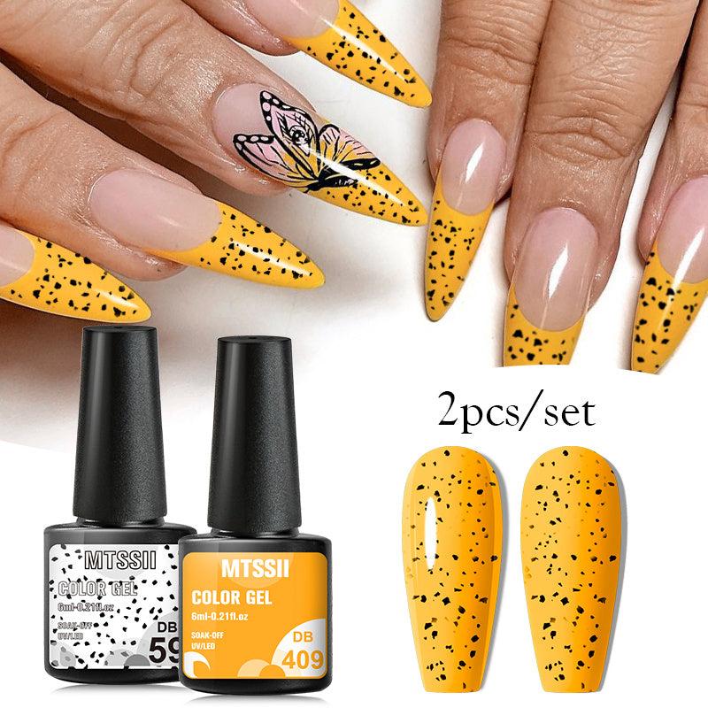 Neon Eggshell Gel Polish Set: Summer Hot Pink & Bright Yellow