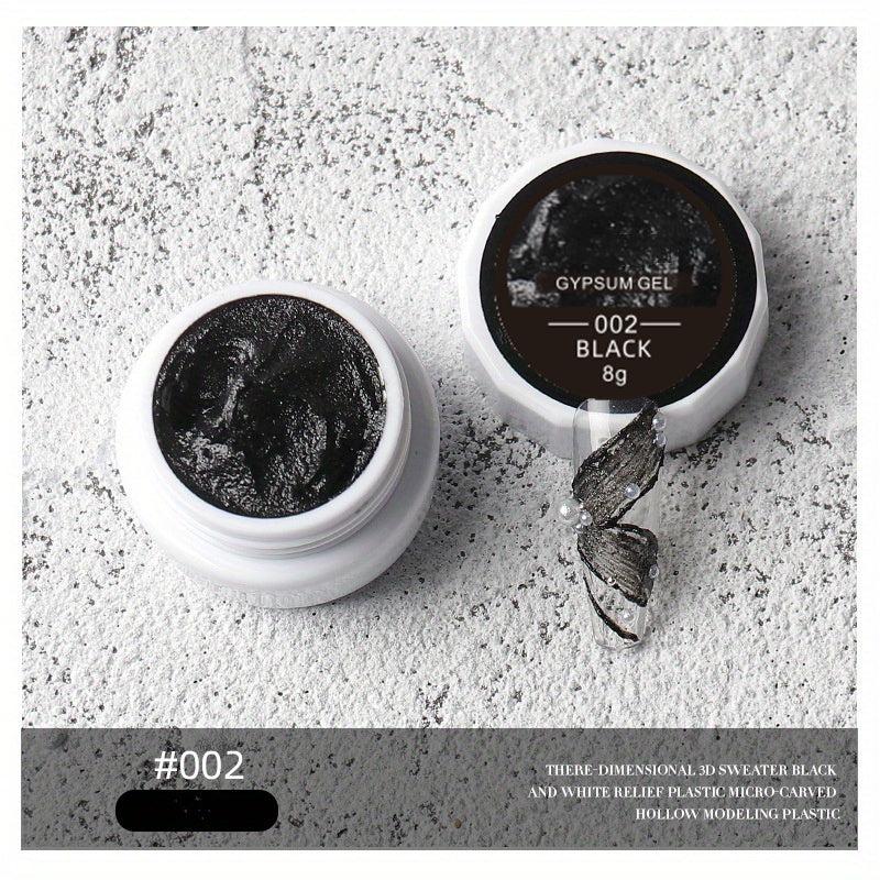 3D Acrylic Nail Art Glitter Powder Glue Enhancement Paint Line Texture Set