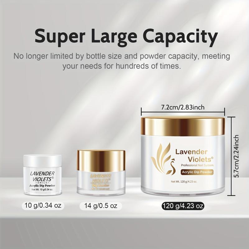 Clear Acrylic Dip Powder for Nail Extension 2-in-1 French Nail Art Manicure