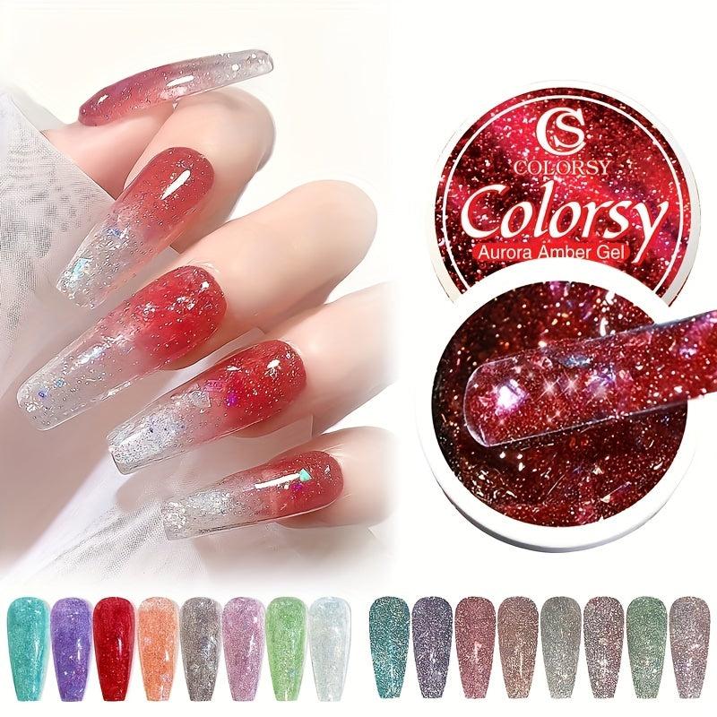 Colorful Glossy Glitter Nail Gel Polish