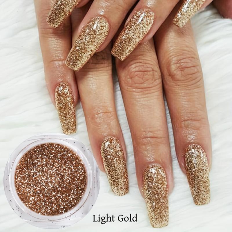 6-Piece Nail Glitter Powder Set for DIY Nail Art