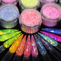 Acrylic Crystal Powder Nail Art Carving Powder With Sequins