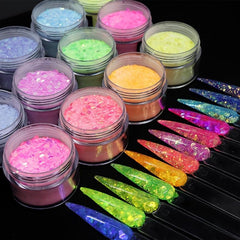 Acrylic Crystal Powder Nail Art Carving Powder With Sequins