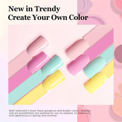 Nail Dip Powder Starter Kit Macaron Spring Colors Basic Liquid Set