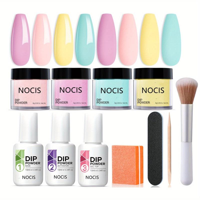 Nail Dip Powder Starter Kit Macaron Spring Colors Basic Liquid Set