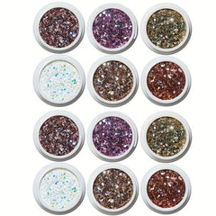 6 Cans Holographic Nail Glitter 3D Sparkling Art Supplies