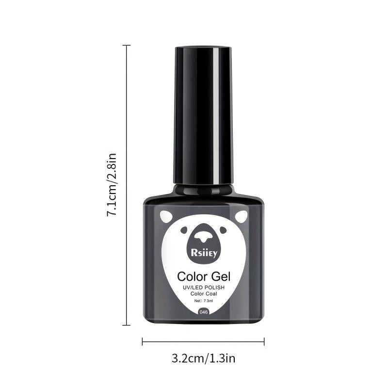 Gray Green Gel Nail Polish Set - 6 Colors Soak Off No Wipe