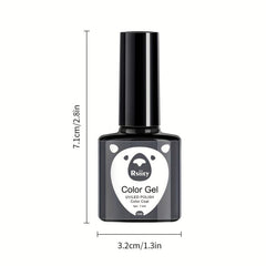 Gray Green Gel Nail Polish Set - 6 Colors Soak Off No Wipe