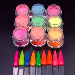 10ml Nail Dip Powder Fluorescent Crystal Carving Powder