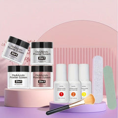 10 Pcs of 5.08 cm 1 Acrylic Powder and Dip Powder Set