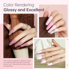 11-Piece Dip Powder Nail Kit with 4 Colors and Essential Liquids
