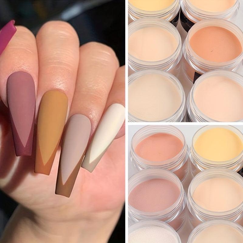 Nude Series Acrylic Nail Powder DIY Art 3D Manicure Extension Carving