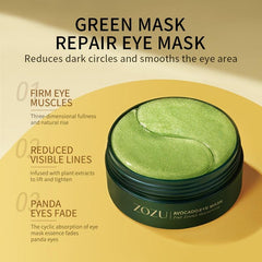 60pcs Avocado Golden Eye Mask Hydrating Moisturizing Fade Dark Circles Wrinkle