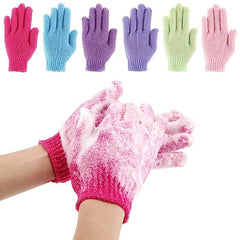 3pcs Exfoliating Gloves Loofah Gloves Bathtub Exfoliating Gloves