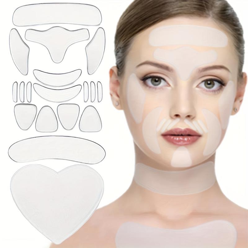 18pcs Transparent Silicone Anti Wrinkle Patches for Face and Neck