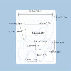 18Pcs Silicone Fade Fine Line On Face Neck Chest Sticker Set