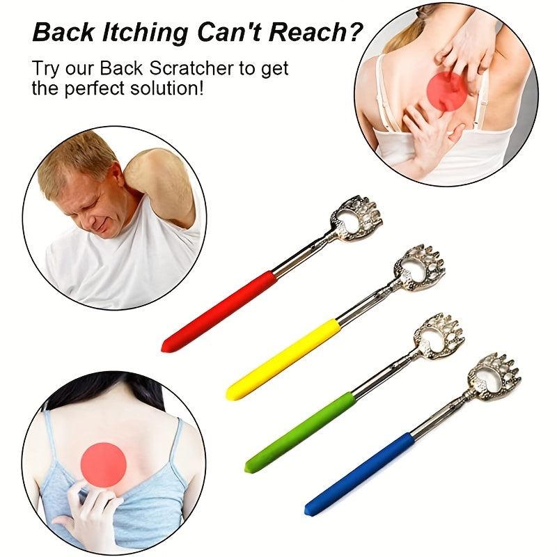 Bear Claw Back Scratcher with Rubber Handle Telescopic Metal Backscratcher