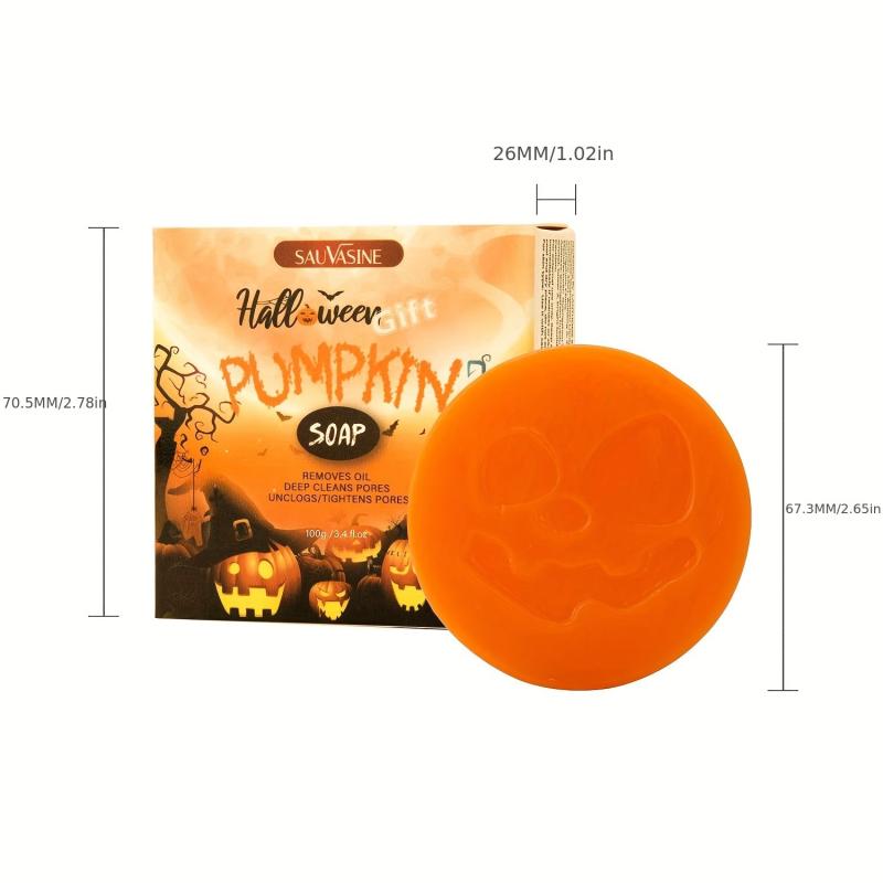 Halloween Pumpkin Soap - Skull Head Styling - Moisturizing Cleansing