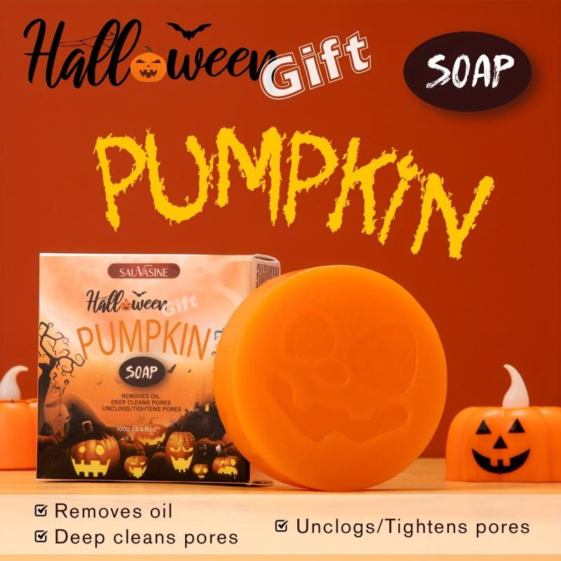 Halloween Pumpkin Soap - Skull Head Styling - Moisturizing Cleansing