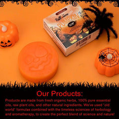 Halloween Pumpkin Soap - Skull Head Styling - Moisturizing Cleansing