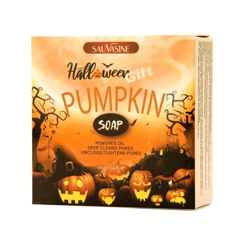 Halloween Pumpkin Soap - Skull Head Styling - Moisturizing Cleansing