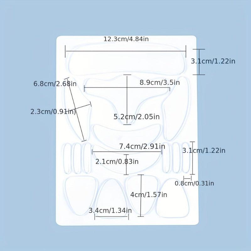 18pcs Silicone Wrinkle Diminishing Pad Face Neck Hand Care Patch