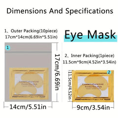 10 Pcs Natural Crystal Powder Eye Mask - Anti-Wrinkle, Dark Circles, Puffiness