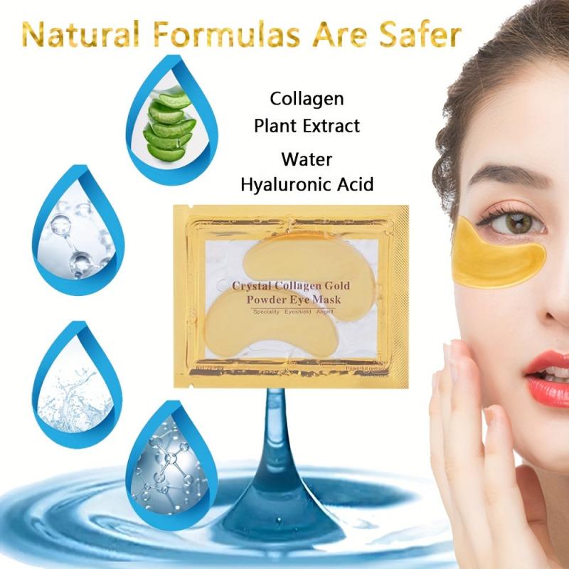 10 Pcs Natural Crystal Powder Eye Mask - Anti-Wrinkle, Dark Circles, Puffiness