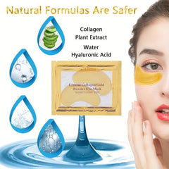 10 Pcs Natural Crystal Powder Eye Mask - Anti-Wrinkle, Dark Circles, Puffiness