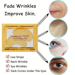 10 Pcs Natural Crystal Powder Eye Mask - Anti-Wrinkle, Dark Circles, Puffiness