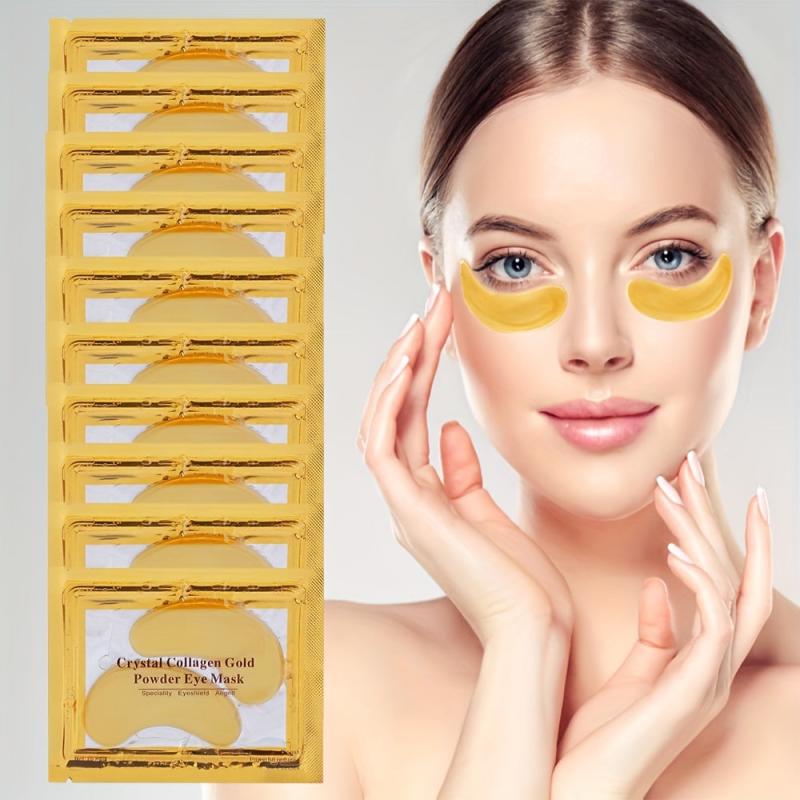 10 Pcs Natural Crystal Powder Eye Mask - Anti-Wrinkle, Dark Circles, Puffiness