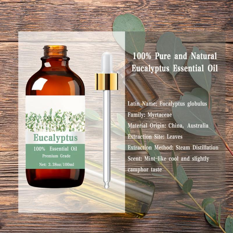 100% Pure Eucalyptus Essential Oil 38oz - Hair & Skin Care, Massage, Diffusers