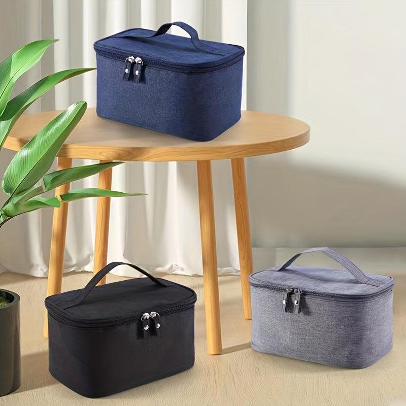 Men's Large Capacity Denim Travel Makeup Bag Water Resistant Shaving Bag