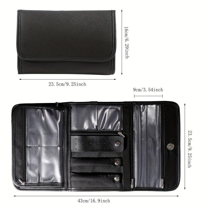 Foldable Jewelry Storage Bag Travel Roomy Earrings Ring Organizer