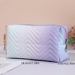 Waterproof Ombre Makeup Bag for Women Portable Travel Cosmetic Bag