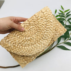 Summer Straw Tote Bag Lightweight Envelope Beach Travel Bag