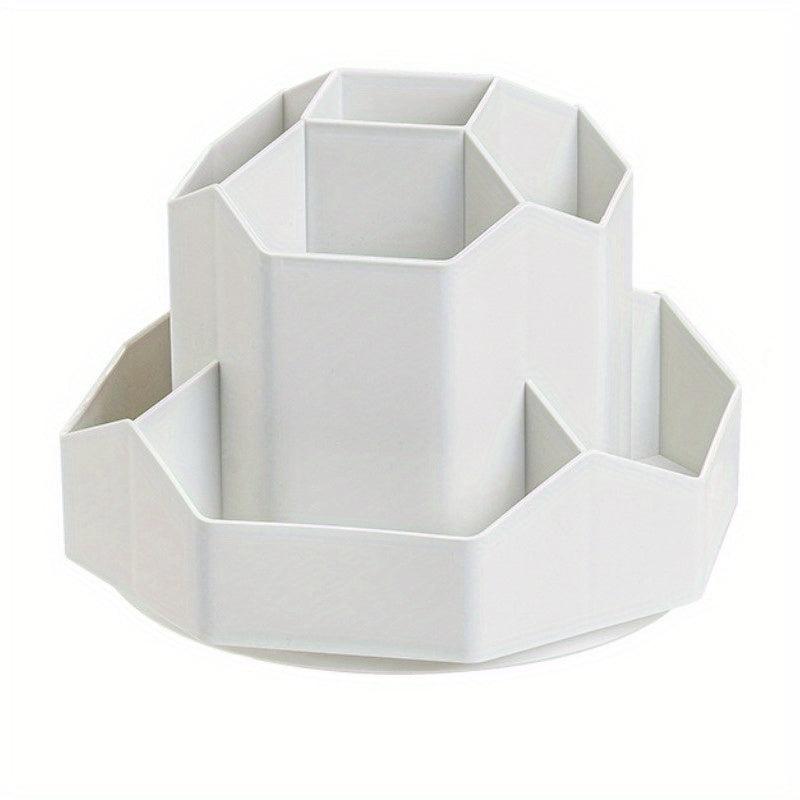 360 Rotating Cosmetic Organizer Box Makeup Brush Case Holder Lipstick Holder