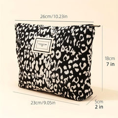 Leopard Pattern Makeup Bag Travel Cosmetic Zipper Toiletries Organizer