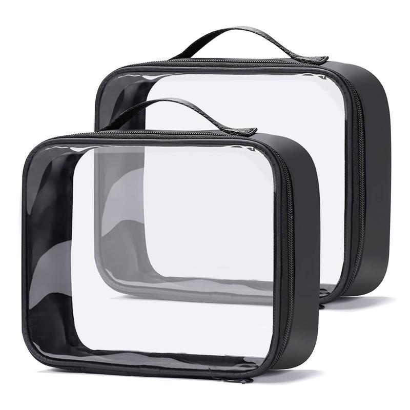Clear PVC Cosmetic Bag Zipper Makeup Organizer Toiletry Travel Case
