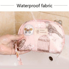 Floral Printed Makeup Bag Waterproof Travel Wash Bag