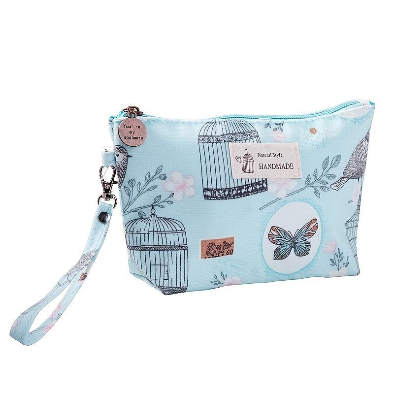 Floral Printed Makeup Bag Waterproof Travel Wash Bag